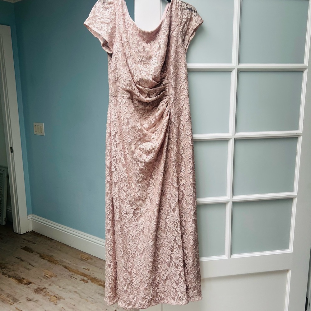 Oleg Cassini Pink Maxi Dress